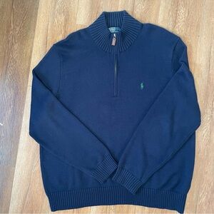 POLO RALPH LAUREN
Logo-Embroidered Honeycomb-Knit Cotton Half-Zip Sweater